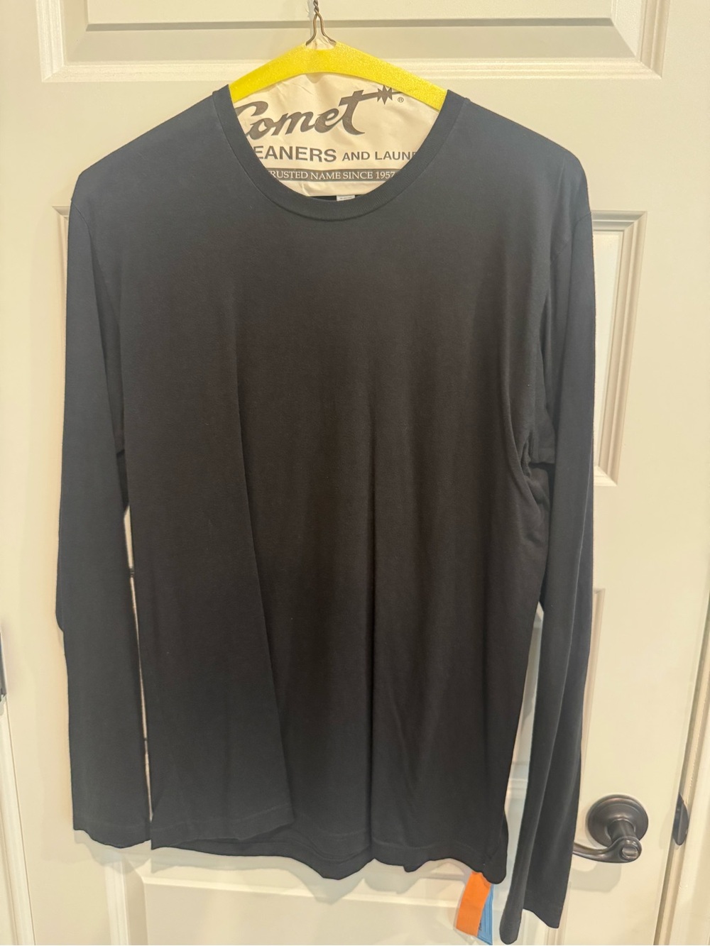 American Apparel Black Long Sleeve Crew Neck Shirt
